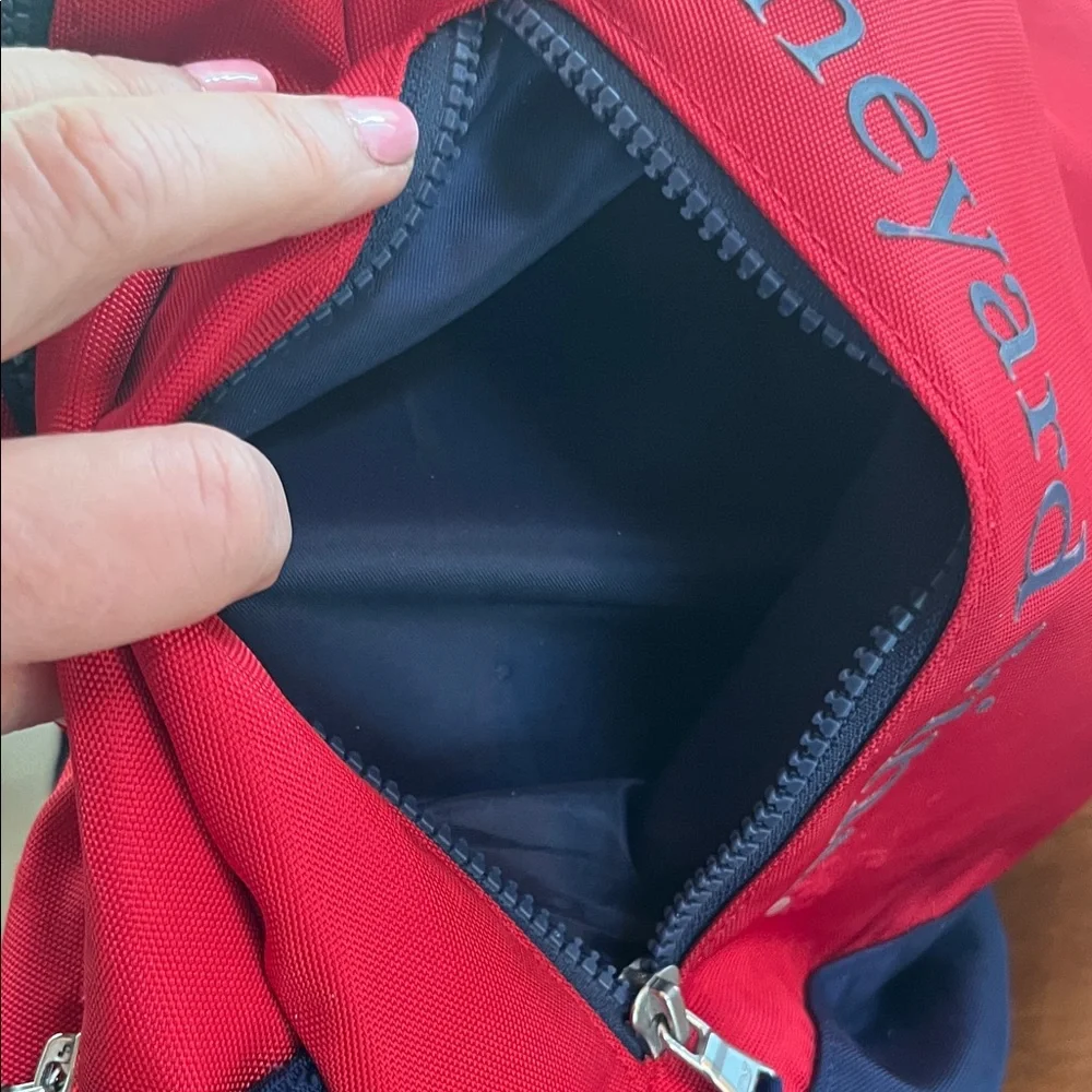 Vineyard Vines Bold Red and Navy Backpack